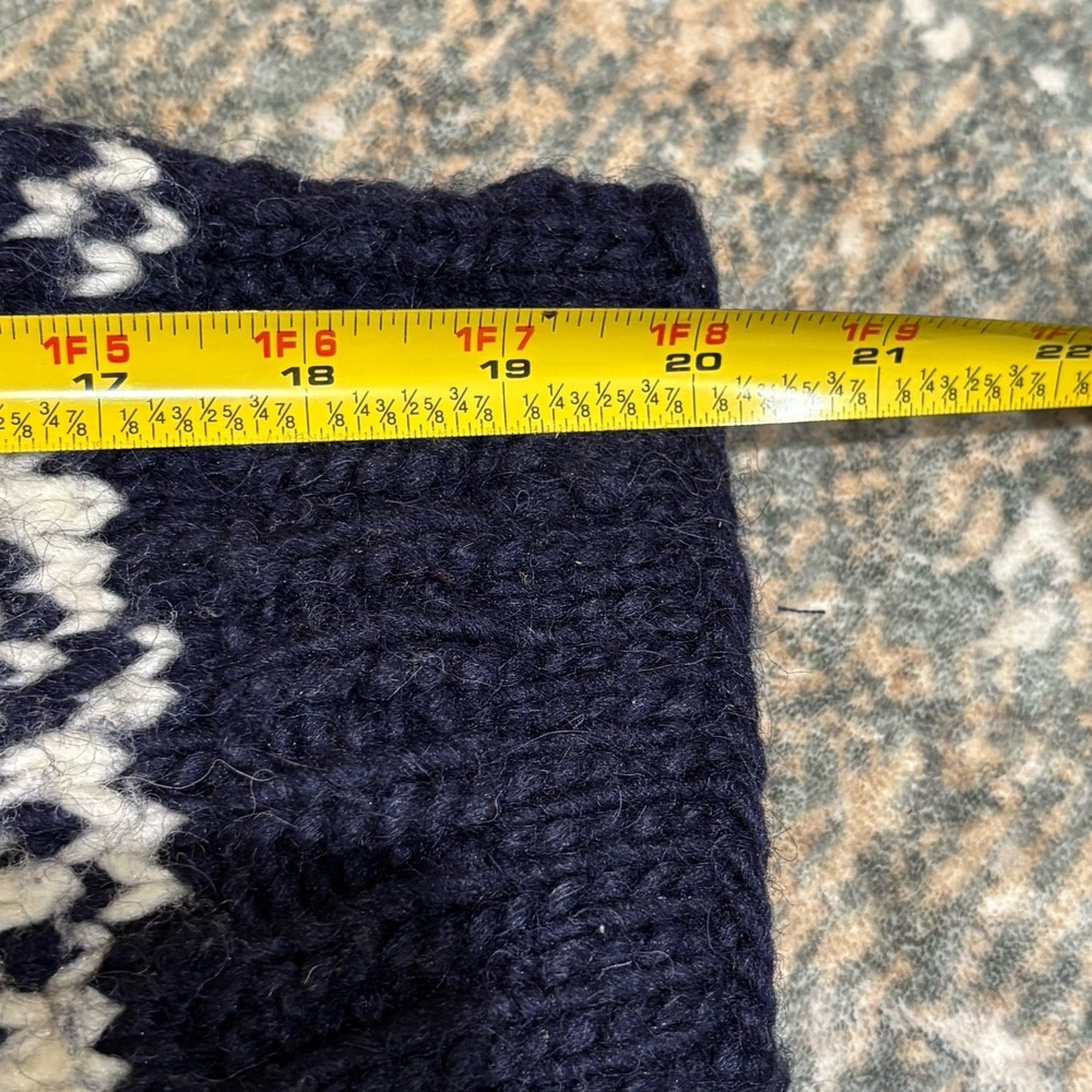 Vintage 80s Ski Lodge mens heavy wool fair isle sweater large - Picture 7 of 9